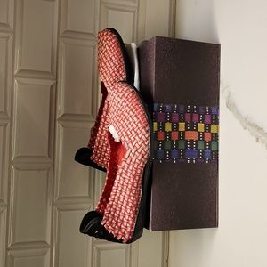 Bernie Mev Red Reflective Flats 38